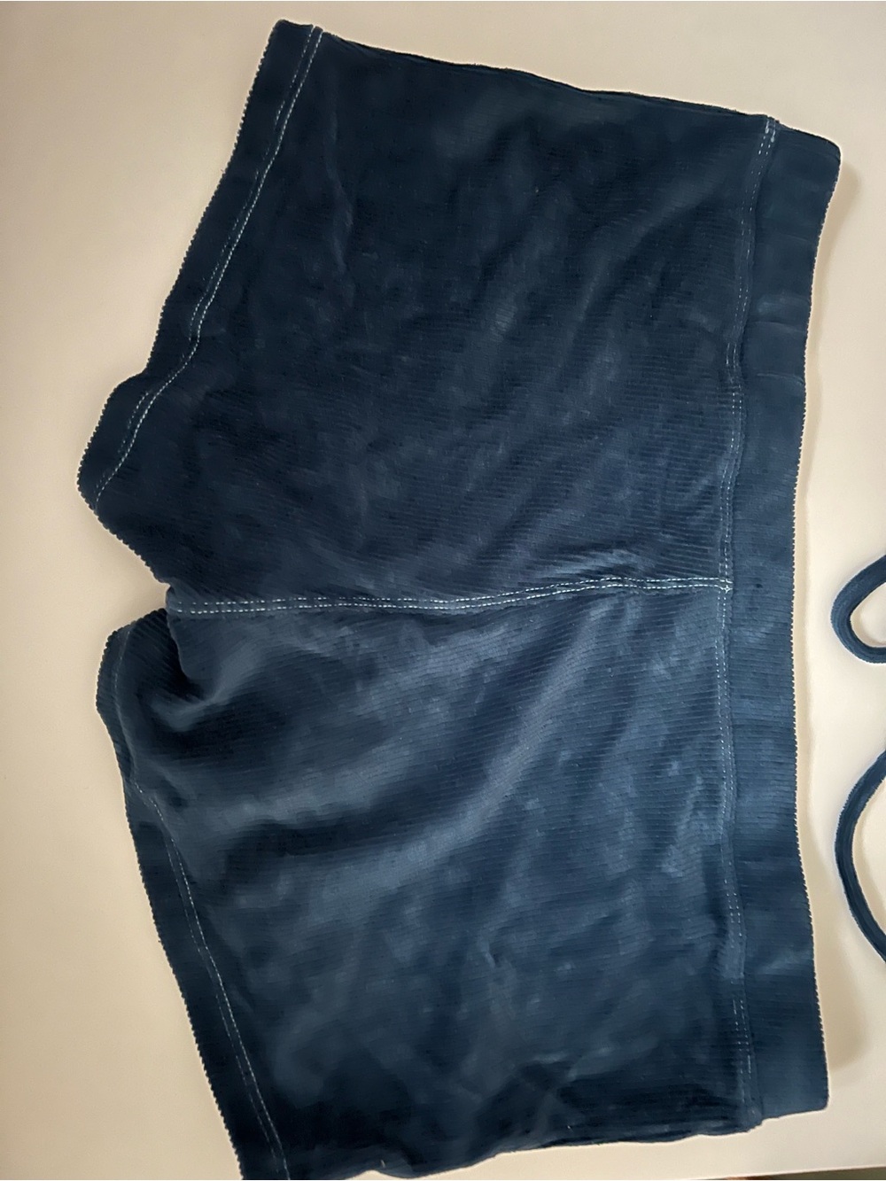 OP Dark Blue Corduroy Triangle Bikini Top and Swim Shorts - Picture 3 of 9